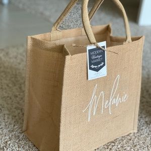 Burlap Bag (monogrammed Melanie)